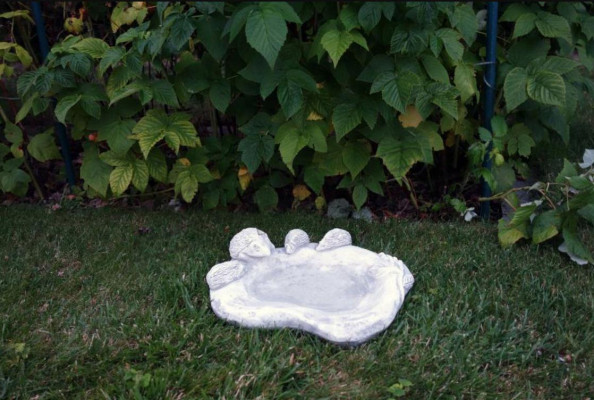 Vogel Tränke Skulptur Design Figur Dekor Statue Garten Figuren Statuen