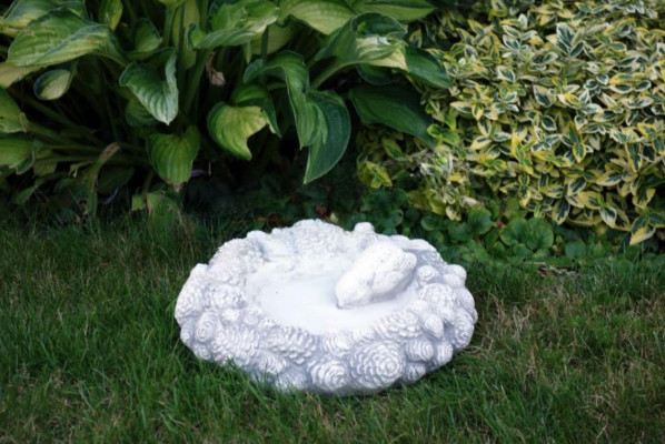 Vogel Tränke Skulptur Design Dekor Figur Statue Garten Figuren Statuen