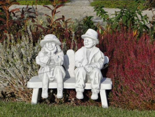 Junge Sitzende Figur Statue Figuren Skulptur Statuen Garten Dekoration S105002