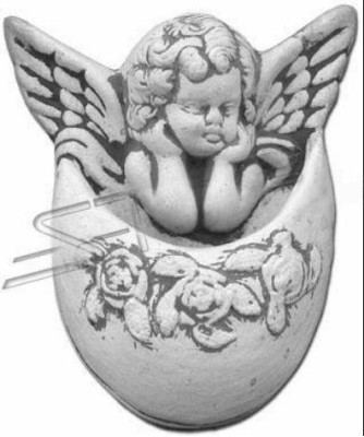 Wandrelief Steinplatte Bild Azteken Engel Antil Relief Steinguss Wand