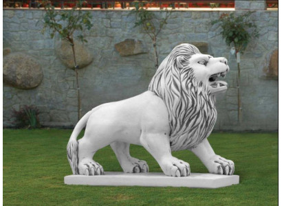 Löwe Dekorative Gartenfigur Terrassen Garten Figuren Skulptur Skulpturen