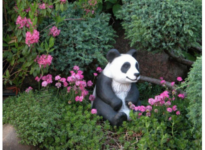 Garten Dekoration Panda Terrasse Stein Figuren Figur Deko Statue