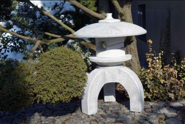 Japanischer Garten Haus Natur Dekoration Statue Figuren Figur Weiß Statuen