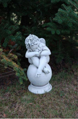 Grabschmuck Grab Deko Stein Dekoration Engel Figur Skulptur Gott Heilig