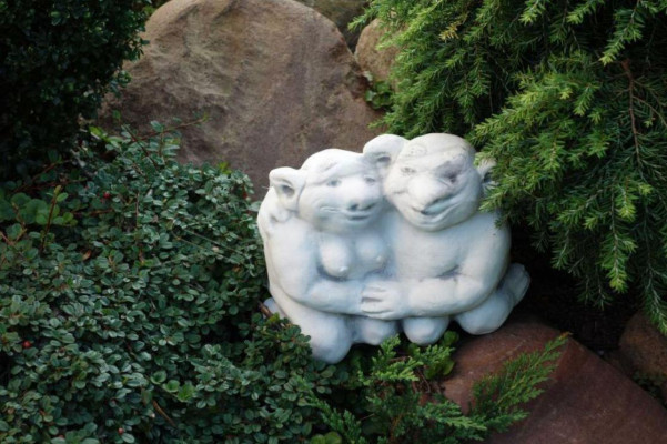 Troll 20cm Skulptur Design Figur Statue Garten Figuren Dekorative Statuen