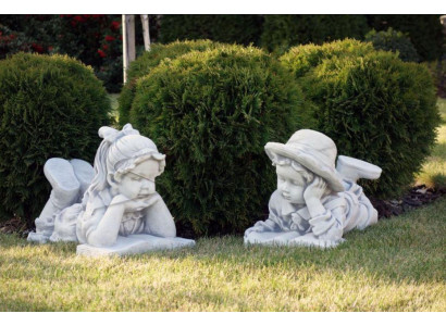 Junge Bub 31cm Figur Statue Figuren Skulptur Statuen Garten Dekoration