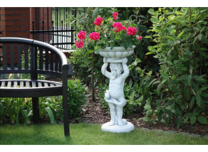 Natur Blumenkübel Pflanz Kübel Dekoration Blumentöpfe Garten Vasen Figur
