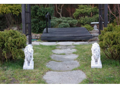 Löwe Gartenfigur Terrassen Garten Dekor Skulptur Figuren Skulpturen Statuen