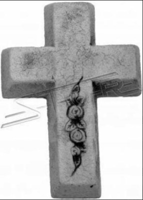 Grabengel Kreuz Grab Deko Grabschmuck Klassisch Stein Dekoration Statue