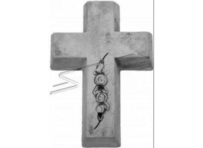 Grabengel Kreuz Grab Klassisch Deko Grabschmuck Stein Dekoration Statue
