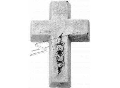 Grabengel Kreuz Klassisch Grab Deko Grabschmuck Stein Dekoration Statue