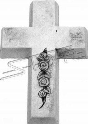 Grabengel Kreuz Schutzengel Grabschmuck Stein Figur Statue