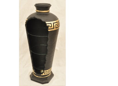 Design Beleuchtung Vase Hausbar Flaschenregal Cocktailbar Dekobar Vitrinbar 6973