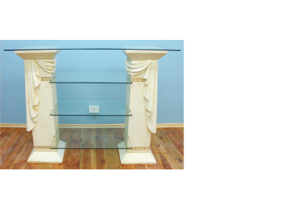 Design Vitrine Regal Glas Säule Schrank Vitrinen Regale Schrank Medusa Sideboard