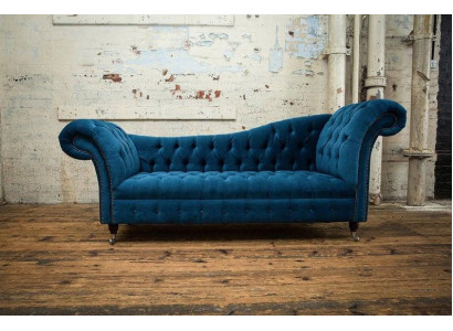 Chaiselounge Bank Sitz Liege Lounge Barock Rokoko Jugendstil klassisch Blaue Neu