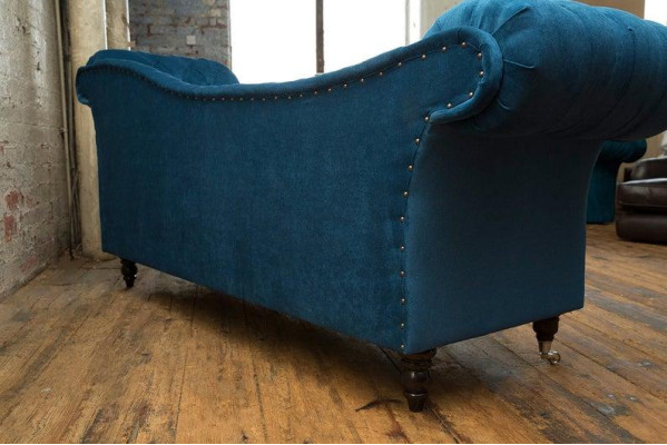 Chaiselounge Bank Sitz Liege Lounge Barock Rokoko Jugendstil klassisch Blaue Neu