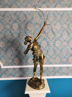 Diana Göttin Bogen Pfeil XXL Designer Statue Skulptur Figur Statuen Dekoration