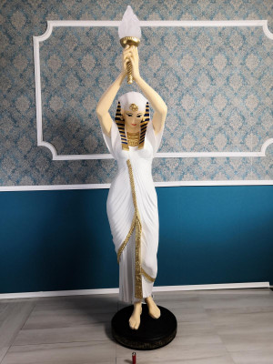 Design Stehleuchte Ägptische Frau Figur Steh Lampe Leuchten Steh Lampen Figur