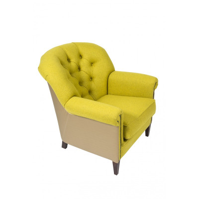 Ohrensessel Sessel Fernseh Stuhl Polster Sofa 1 Sitzer Relax Chesterfield