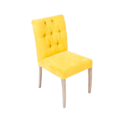 Gelber Chesterfield Stuhl-Set Exklusive x6 Polsterstühle Esszimmer Sitzmöbel