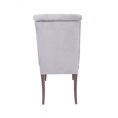 Graue Chesterfield Stuhlgruppe Designer Sitzmöbel Set x4-er Stuhl-Set