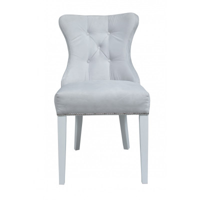 Designer Graue x2 Stühle Chesterfield Hotel Garnitur Polster Gruppe x2-er Set