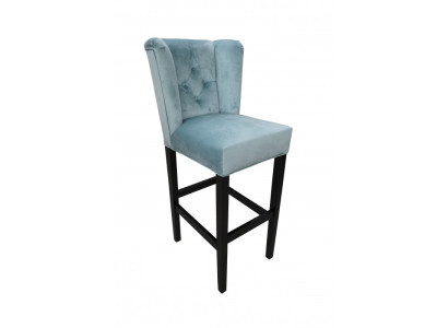 Blaue Chesterfield Barhocker Barstühle 4-er Stuhl-Set Designer Barstühle