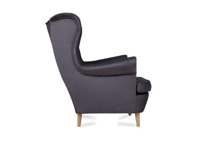 Chesterfield Ohrensessel Sessel Couch Sofa Polster Sitz Lounge Relax Grau