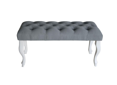 Chesterfield Sitz Polster Bank Polster Sitz Bank Textil Stoff Holz Stil Hocker