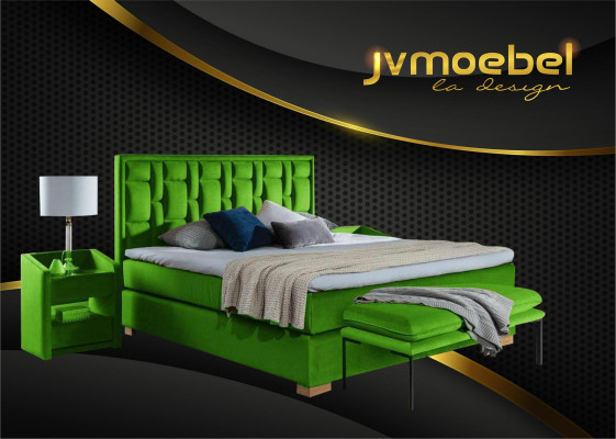 Design Bett Schlafzimmer Set 4tlg. Nachttisch 2x Sitzbank Betten moderne