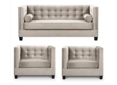 Schlafsofa Taupe Sessel Kreative Möbel Textil Stoff Neu Wohnzimmer Sofa