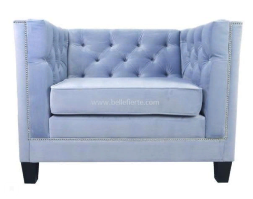 Sessel Chesterfield Textil Stoff Lila Kreative Möbel Neu Wohnzimmer Modern