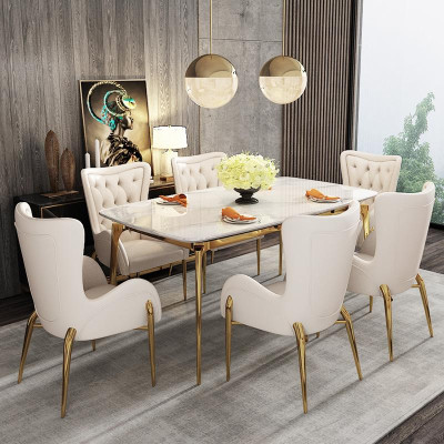 Esszimmer Gruppe Komplett Set Garnitur 7tlg Tisch Tische Luxus Holz Möbel Neu