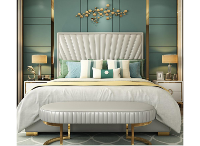 Bett Polster Design Luxus Doppel Hotel Betten Schlaf Zimmer 180x200cm