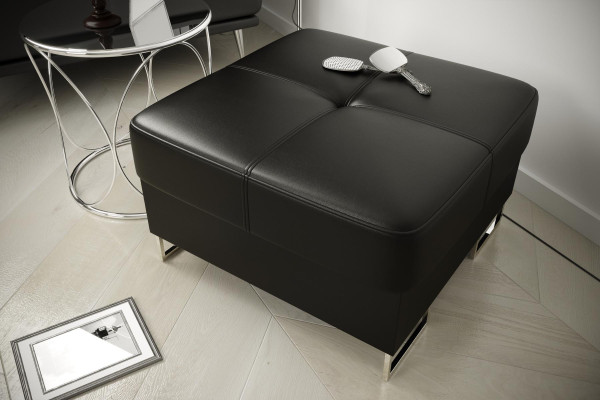 Ottomane Pufa Stoff Textil Ottoman Design Sitzbank Fußhocker Lounge Hocker Club