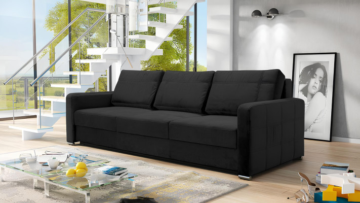 Schlafsofa Sofas Klapp Textil Couch Bett Sofa Kasten Couchen Polster Möbel Stoff