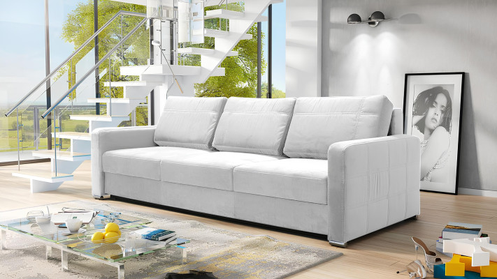 Schlafsofa Sofas Klapp Textil Couch Bett Sofa Kasten Couchen Polster Möbel Stoff