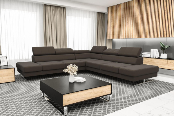Design Sofa Couch Polsterung Wohnzimmer L-Form Modern Elegant Wohnlandschaft Neu