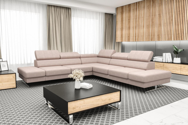 Design Sofa Couch Polsterung Wohnzimmer L-Form Modern Elegant Wohnlandschaft Neu