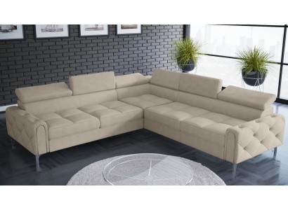 Design Sofa Couch Ecke Multifunktion Polsterung Wohnzimmer L Form Textil Neu