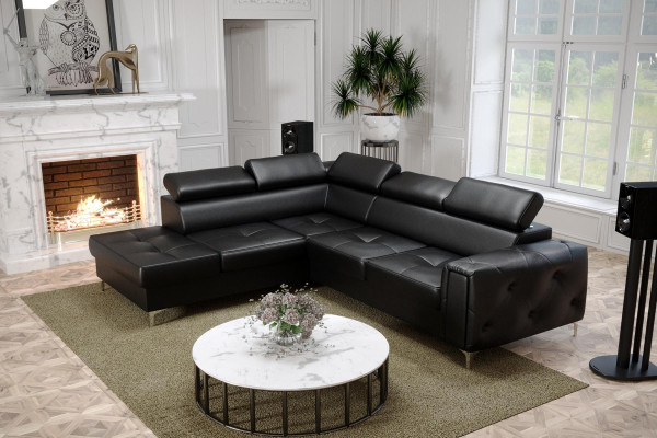 Design Ecksofa L-Form Couch Polsterung Luxus Wohnzimmer Soft Style Couchen Neu