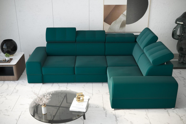 Ecksofa Couch Sofas Textil Bett Funktion Design L Form Modern Luxus Couchen Neu