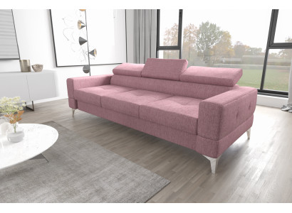 Dreisitzer Couch Polster Design Sofa Moderne 3er Sitz Zimmer Möbel Rosa Sofas