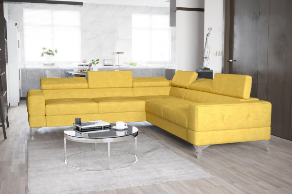 Ecksofa Wohnzimmer L Form Sofas Couch Design Polsterung Textil Modern Couchen