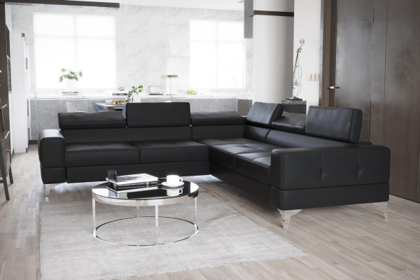 Ecksofa Wohnzimmer L Form Sofas Couch Design Polsterung Textil Modern Couchen
