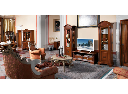 Wohnwand Set Vitrinen Vitrine Kommode Wohnzimmer Möbel Einrichtung Garnitur Massivholz