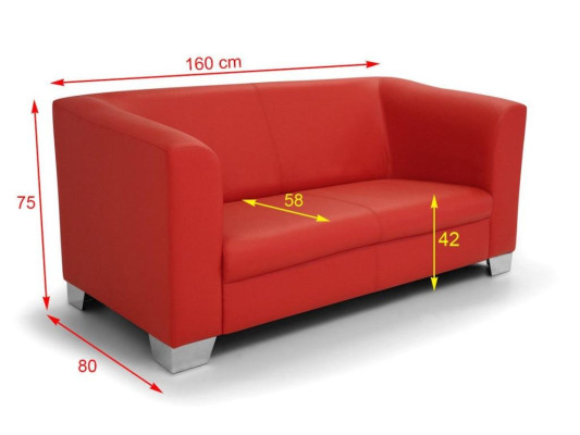 Sofa Couch Design Polster Modern Leder Sofas 2 Sitzer Zweisitzer Designer Neu