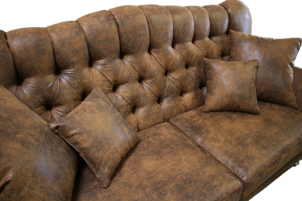 Sofa Couch Polster 3 Sitzer Leder Sofas Couchen Sitz Chsterfield Design