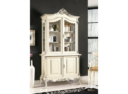 Vitrine Italienische Luxus Möbel Vitrinen Anrichte Schrank Glas Design Schränke