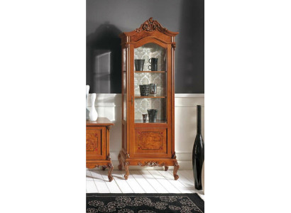 Holz Vitrinen Glas Schrank Echtholz Vitrine Wohnzimmer Möbel Anrichte